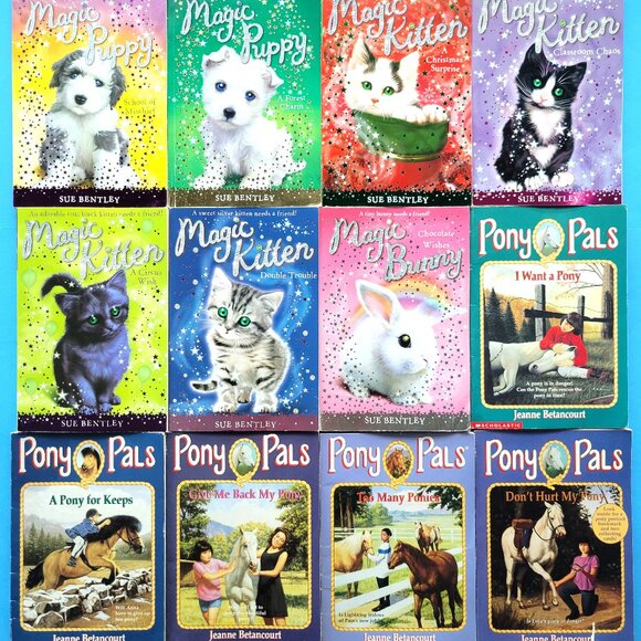 MAGIC PUPPY KITTEN BUNNY AND PONY PALS HORSE LOT OF VINTAGE SCHOLASTIC BOOKS - Picture 1 of 16